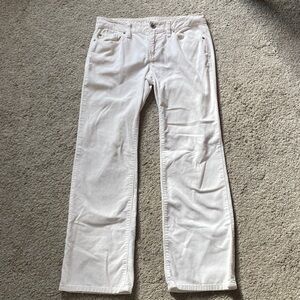 LOFT Cream Corduroy Original Boot Pants